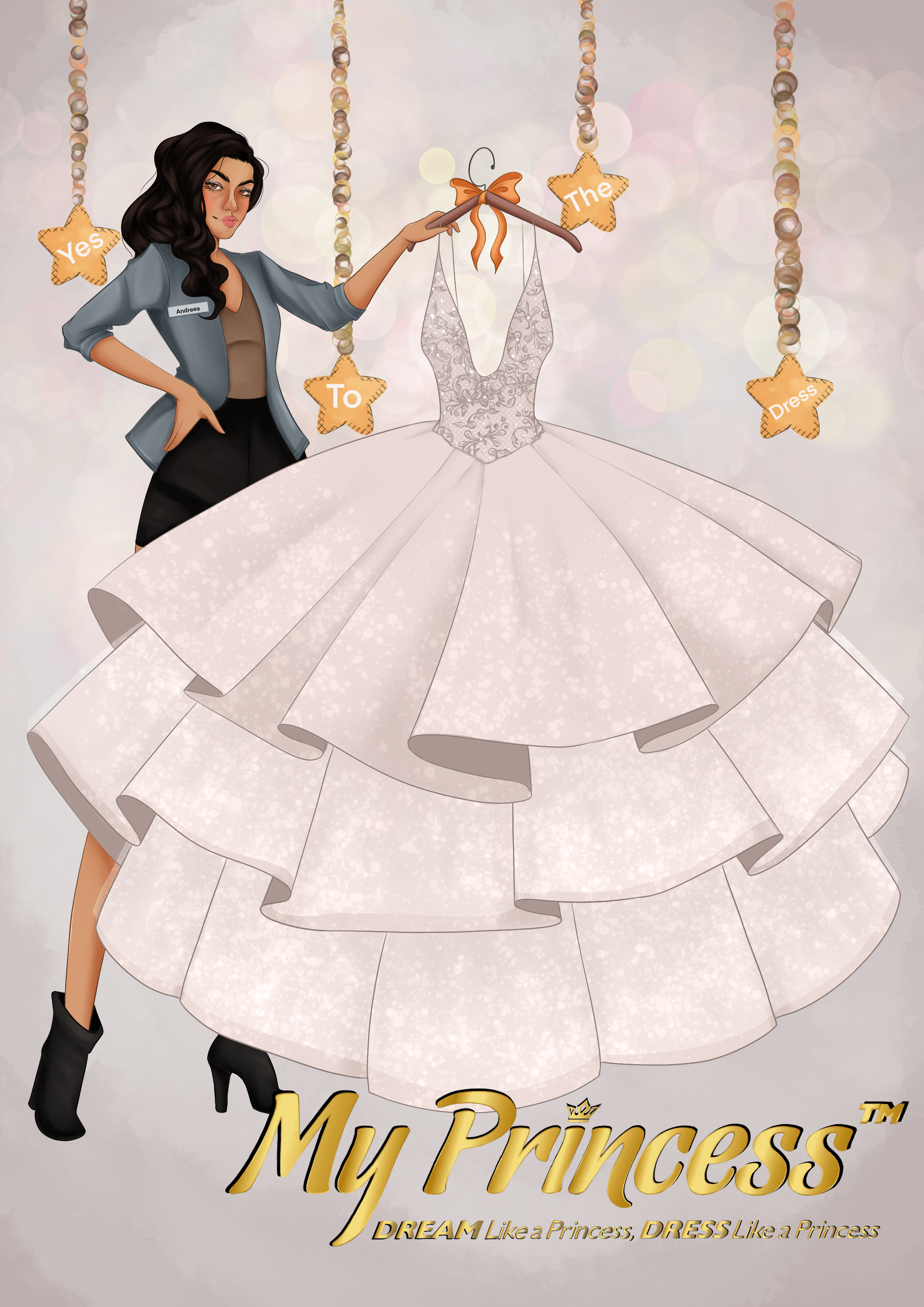strapless open back dress MY PRINCESS Designs