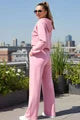 Stradiva Women's Two-Piece Casual Tracksuit with Hooded Sweatshirt and Pocketed Joggers, Bon-Bon Pink