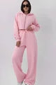 Stradiva Women's Two-Piece Casual Tracksuit with Hooded Sweatshirt and Pocketed Joggers, Bon-Bon Pink